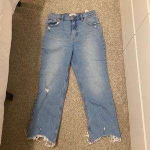 Abercrombie High Rise Kick Flare Light Wash Jeans
